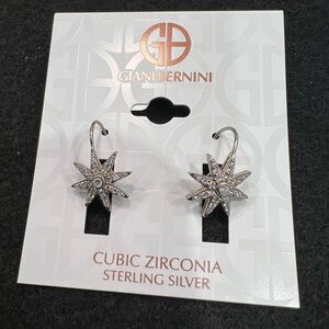 Giani Bernini Sterling Silver Tone Starburst Earrings